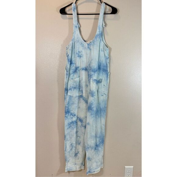 Urban Outfitters Mya Blue Stripe Button-Through Jumpsuit Romper Women’s XS - Picture 6 of 16